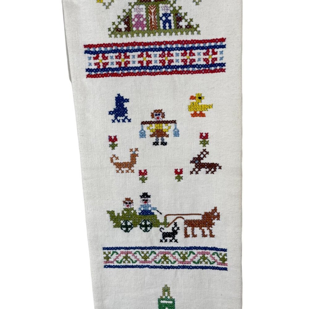 Columbia Minerva Corp 1973 Cross Stitch Bell Pull No 6536 Home Decor Folk Art - Picture 6 of 11